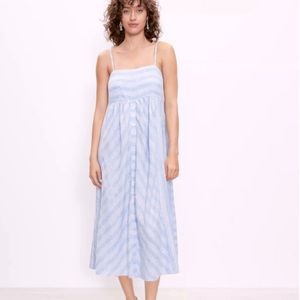 Loft Beach Button Front Midi Dress